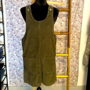 Vintage corduroy overalls dress